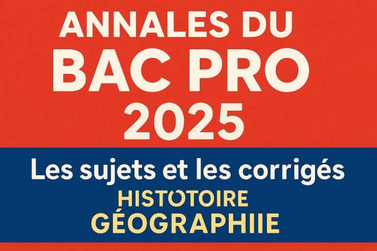 annales bac pro histoire geo 2025