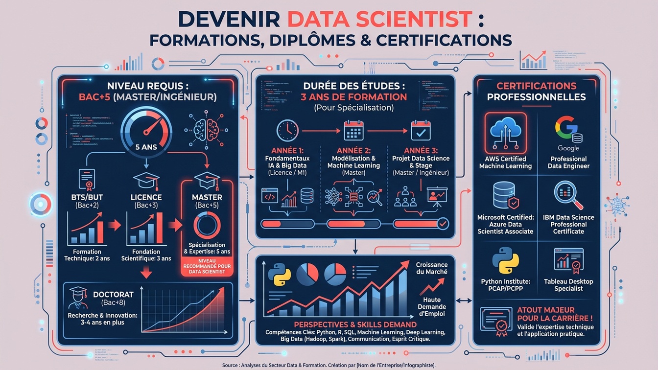 Formation Data scientist infographie